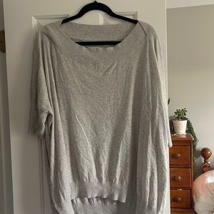 Cabi 200 Grey Silk Blend Lounge Sweater